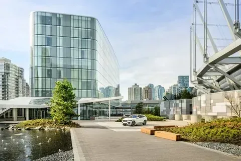Contemporary city hotel facade